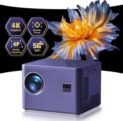 Image de Mini projecteur - Projecteur LED numérique - 20 000 lumens - 1080p - 500 ANSI - WiFi - Bluetooth