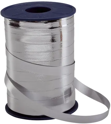 Zdjęcie produktu dla PRÄSENT 285 8 - 631 Taśma prezentowa MEXICO jednostronnie powlekana na wysoki połysk/spód matowy srebrny 10,0 mm x 250,0 m