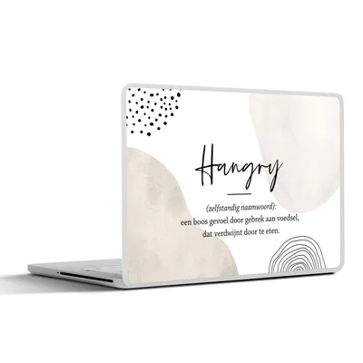 Produktbild von MuchoWow® Laptop Aufkleber Sticker Cover Hungrig - Sprichwörter - Definition von hungrig - Wörterbuch - Zitate 30x21 cm - Sticker für Laptop - Selbstklebend