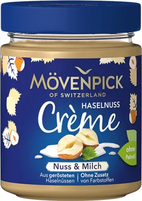 Image de Mövenpick Noix et Lait Crème à tartiner aux noisettes claires 300g