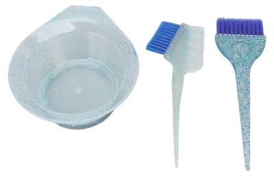 Immagine prodotto di 3 pennelli per la colorazione dei capelli, pettine per la tinta professionale, pennelli per la colorazione professionale per uso domestico o in salone, colore blu