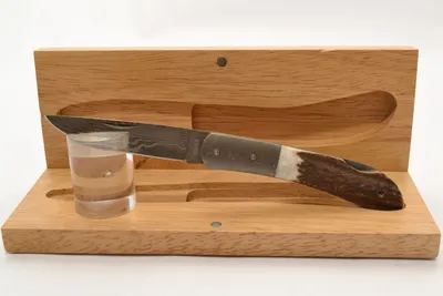 Produktbild von Damast-Taschenmesser Hirschhorn