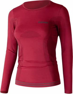 Imagen del producto de Lenz Merino 6.0, camiseta térmica de manga larga, color rojo, para mujer, color rojo