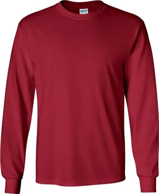 Produktbild von Gildan Ultra Herren T-Shirt mit Rundhalsausschnitt, langärmlig BC477 (M) (Scharlachrot)