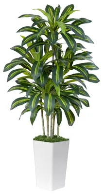 Künstlicher Dracaena Baum 150 cm mit Topf, Kunstpflanze