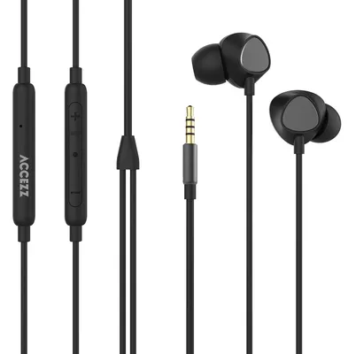 Productafbeelding van Accezz In-ear oordopjes - Bedrade oordopjes - AUX / 3,5 mm Jack aansluiting - Zwart