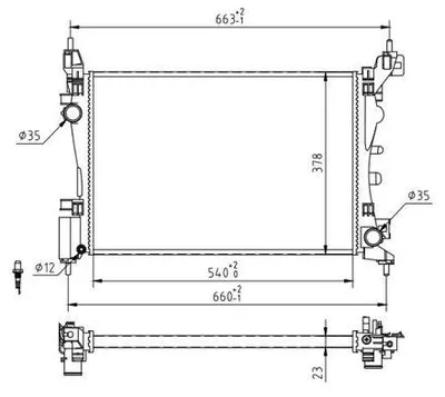 Produktbild von HART 607 839 Kühler Grandepunto 1.4 16V 05- x