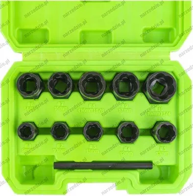 Produktbild von JBM D.51998 Ausdreh-Stecknüsse 10-19 mm 9tlg Satz