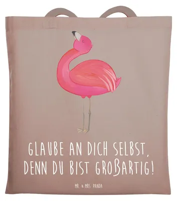 Produktbild von Mr. & Mrs. Panda Jutebeutel Selbstvertrauen stärken - Braun Pastell - Geschenk, Trost, Zuversicht, Laptoptasche, Vertrauem, Inspiration, wertvoll sein, Lebensfreude