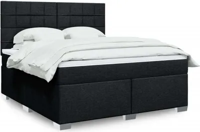 Produktbild von Möbel Boxspringbett mit Matratze Schwarz 180x200 cm Stoff - Klassische Betten 3292869