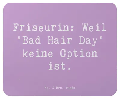 Produktbild von Mr. & Mrs. Panda Mauspad Spruch Friseurin Magie - Lavendeltraum - Geschenk, Haarschneiden, Geschenke für Berufstätige, Beruf, Berufsprodukte, laptop mousepad, Berufe, pc