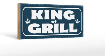 Produktbild von Holzschild Hinweis 27x10cm King of Grill Grillen
