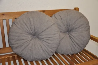Obrázek produktu pro Polštář kulatý velký šedý set 2 kusy