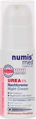 Produktbild von numis med Nachtcreme mit 5% Urea - Hautberuhigende Gesichtscreme für beanspruchte Gesichtshaut - Hautpflege 1x 50 ml