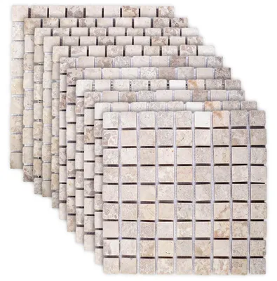Produktbild von vidaXL Mosaikfliesen Creme 30 x 30 cm Marmor
