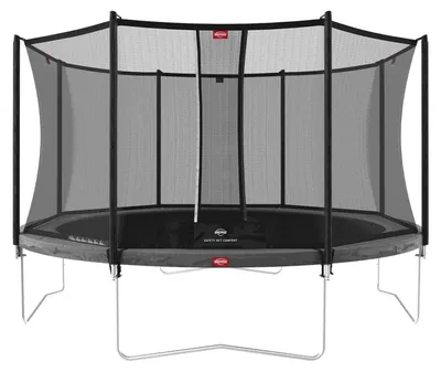 Produktbild von BERG Trampolin Favorit Regular 430 + Sicherheitsnetz Comfort Stahlrahmen Grau