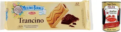 Produktbild von 6x Mulino Bianco Trancino Kuchen Frühstückssnack breakfast snack, 396 g + Italian gourmet polpa 400g