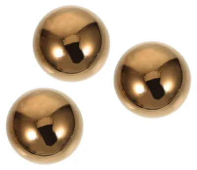 3er-Set Hohle Edelstahlkugeln, gold, 7,6 cm