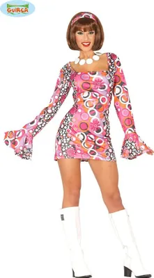 Produktbild von y kurzes Hippie Kleid für Damen Gr. M/L, Größe:L