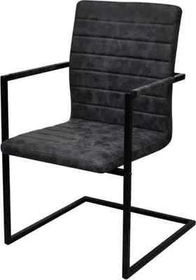 Obrázek produktu pro vidaXL Konzolová židle 4 ks Černá Imitace kůže