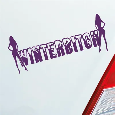 Produktbild von Auto Aufkleber Winterbitch Winter Bitch Schnee Tuning 15x6 cm Lila Sticker Heckscheibenaufkleber