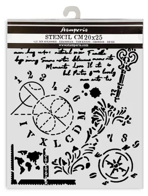 Schablonen-Set für Scrapbooking, flexibel, 20x25 cm, schwarz