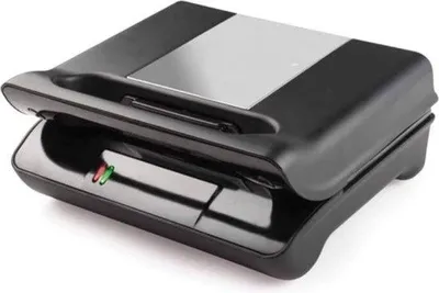 Immagine prodotto di Griglia da campeggio portatile - Griglia da 700 W con padelle rimovibili e rivestimento antiaderente - Griglia da viaggio