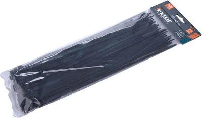 Produktbild von EXTOL PREMIUM cable ties 4,8x300mm 100pcs pack, black nylon