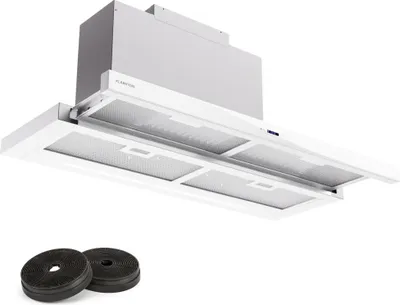 Produktbild von Klarstein Dunstabzugshaube 90cm, Abluft-Dunstabzugshaube mit Spülmaschinenfestem Filter aus Aluminium, Leise Abzugshaube Abluft, 640m³/h Luftstrom, Effiziente Wandhauben mit LEDs & Touch Controls