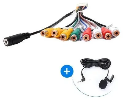 Zdjęcie produktu dla Adapter do radia samochodowego, wyjście RCA, obsługa wejścia Aux, RCA+MIC