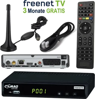 Produktbild von netshop 25 DVB-T2 Receiver, HDTV, Kindersicherung, LTE Sperrfilter, inkl. HDMI Kabel, schwarz