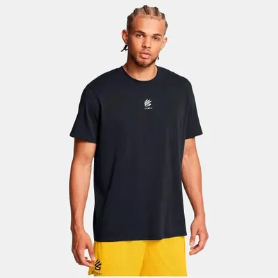 Productafbeelding van Under Armour Curry Heavyweight Logo T-shirt, korte mouwen, zwart, maat L, voor heren, kleur zwart, maat L