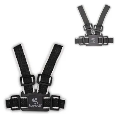 Image de Lorelli Ceinture de sécurité pour enfants Baby Walk, ceinture de marche, laisse de marche, ceintures réglables noir
