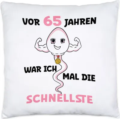 Produktbild von Vor 65 Jahren War Ich Mal Die Schnellste Kissen 65. Geburtstag Feier Party Geburtstagstorte Dance Birthday