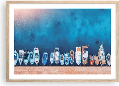 Produktbild von Gerahmtes Poster - Rahmen in heller Eiche - Hafen Hafen £ódŸ - 70x50 cm - Wand Bild - Wanddeko - Wandbilder - Kunstposter - Wandposter - Bilderrahmen - Bilder - Kunstdruck - P2NAA70x50-5081