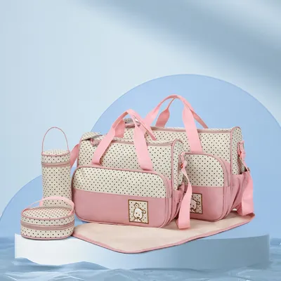 Produktbild von Wickeltaschen, Wickeltasche, Windelbeutel, Mamatasche, Baby-Wickeltasche Rucksack mit Windeleinlage, Multifunktions, Wickelrucksack