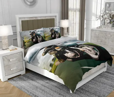 Produktbild von Bettwäsche 140x200 cm + 2x70x80 cm, 3-teilig, 100% Baumwolle, Satin, Reißverschluss, Bunt - SOVIO | So.0152