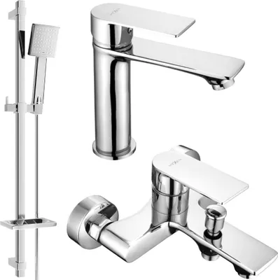 Produktbild von Mexen Royo DQ45 Badewannenset, Chrom - 72203DQ45-00