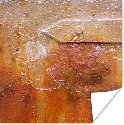 Produktbild von MuchoWow® Poster Rost - Retro - Stahl - Eisen 75x75 cm - Wand Dekoration