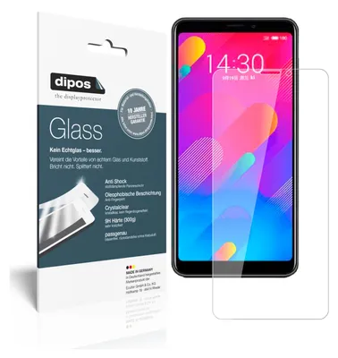 Produktbild von 2x Schutzfolie für Meizu V8 pro - Anti-Shock 9H Folie dipos Glass Kunststoffglas