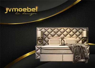 Image de Lit 2x Table de chevet 3 pièces Set chambre à coucher Design Meubles Modern Luxe Lits Nouveau