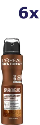 Produktbild von 6x L'Oréal Men Expert Deospray 150 ml Barber Club