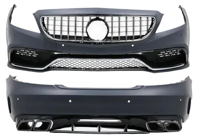 Zdjęcie produktu dla Zestaw karoserii do Mercedesa CLS W218 C218 sedan (2011–2018) – zderzaki i końcówki wydechu.