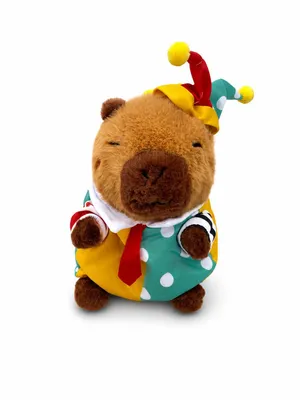 Produktbild von Hofnarr Capybara Kuscheltier 20 cm Capybara im Narrenkostüm Plüschtier Stofftier Weiches Kawaii Geschenk für Kinder