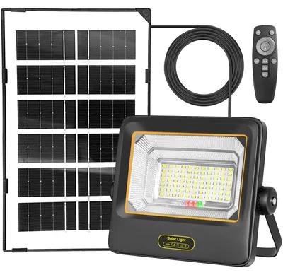 Solar-Flutlicht 50 W, 4917 Lumen, IP67, mit Fernbedienung, 7 Modi