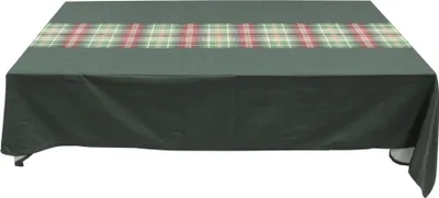 Produktbild von Tafeldecke "Karo-Grün" Polyester / Baumwolle Mischung, dunkelgrün / kariert, 140 x 240 cm, Tischdecke, Tischtuch
