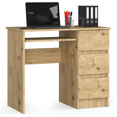 Produktbild von Computerschreibtisch – Schreibtisch – Bürotisch – Büroschreibtisch – 90 cm – Artisan Eiche – Kompakt und durchdacht im Design