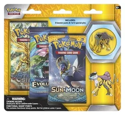 Produktbild von Pokemon Raikou Pin 3-Pack Blister