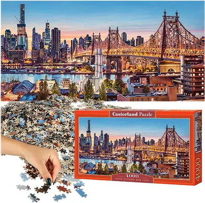 Zdjęcie produktu dla CASTORLAND Puzzle 4000 elementów Dobry wieczór Nowy Jork - Wieczór w Nowym Jorku 138x68cm