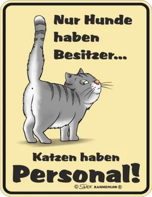 Produktbild von Katzen haben Personal - Fun-Schilder - Blechschild